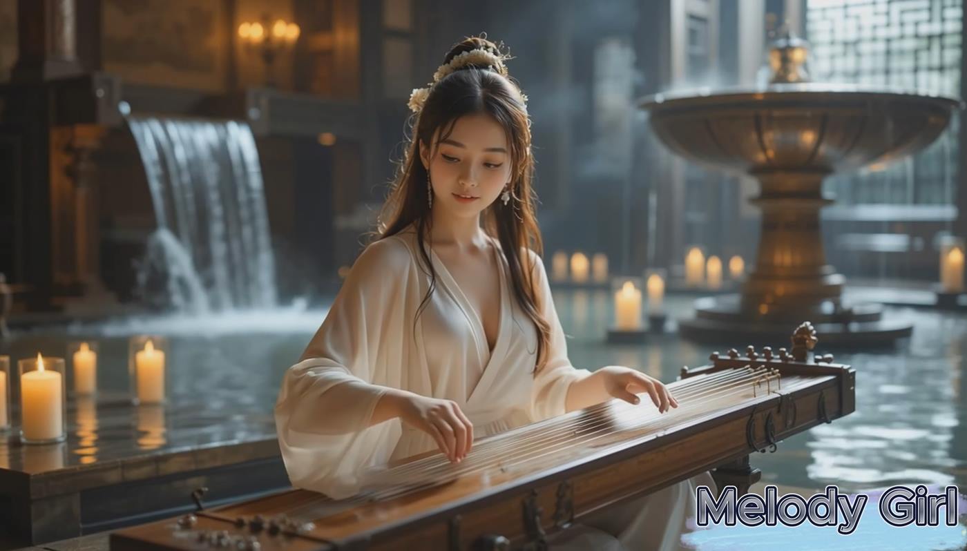 AI Video 038 Graceful Maidens in Imperial Palace ?? Traditional Chinese Guzheng Music[4K/1V/5.09GB]插圖