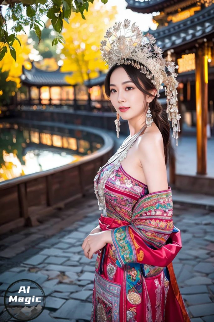 AI繪畫 036 民族裝的漂亮魔法秀[65P504MB]插圖1