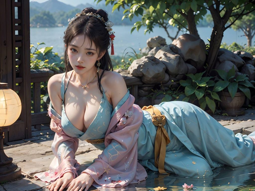 AI繪畫(huà) 066 橫向可做壁紙的古風(fēng)美仁 [22P/76MB]插圖