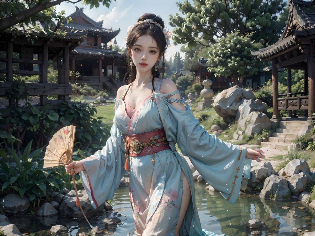 AI繪畫(huà) 066 橫向可做壁紙的古風(fēng)美仁 [22P/76MB]插圖1