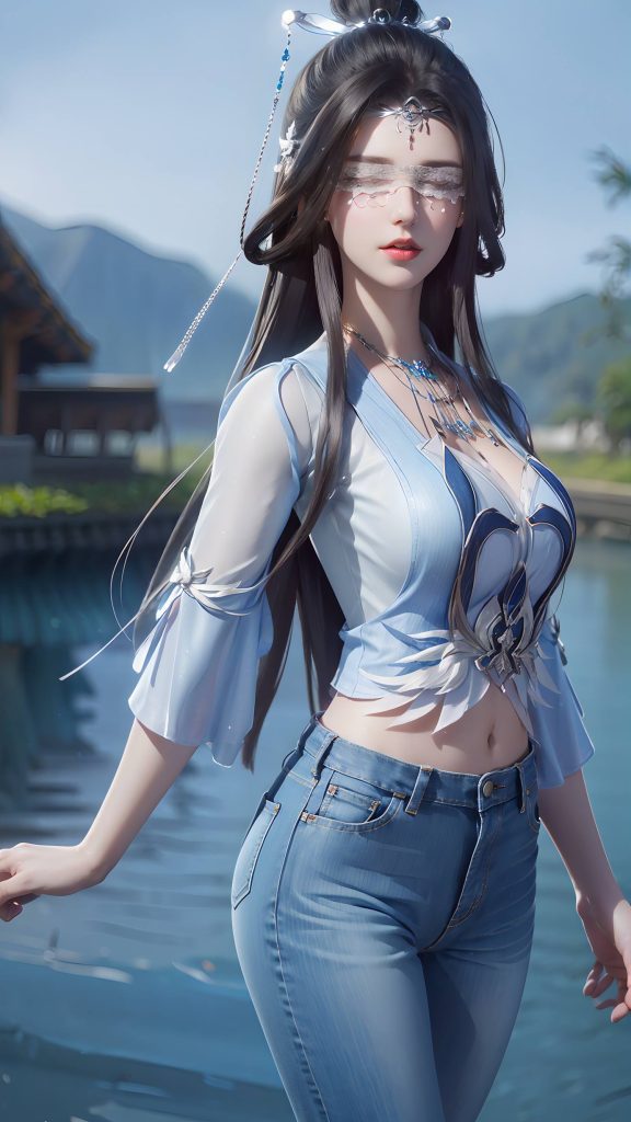 AI繪畫 086 蘭若現(xiàn)代牛仔褲[95P88.1MB]插圖3