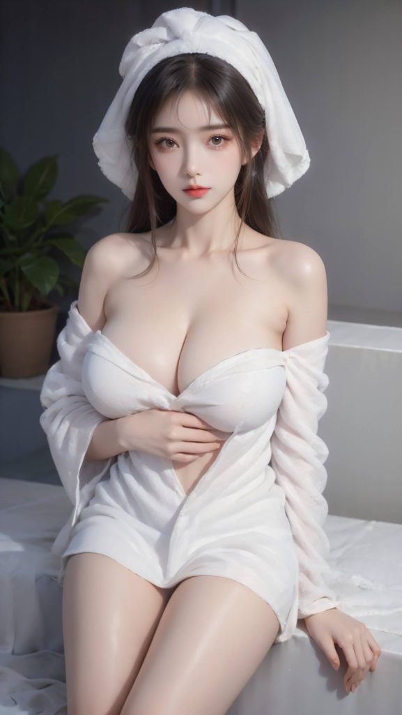 AI繪畫 096 浴室少女 浴巾裹胸[49P/136MB]插圖