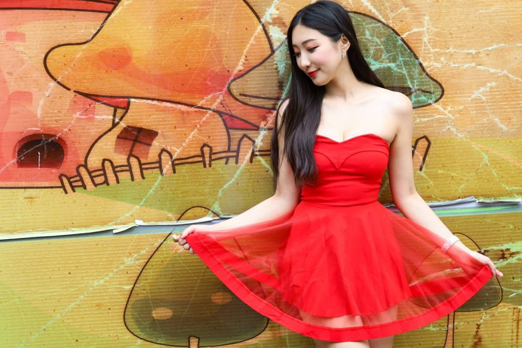 精選街拍攝影 No.025 紅色連衣裙 [49P/66MB]插圖5