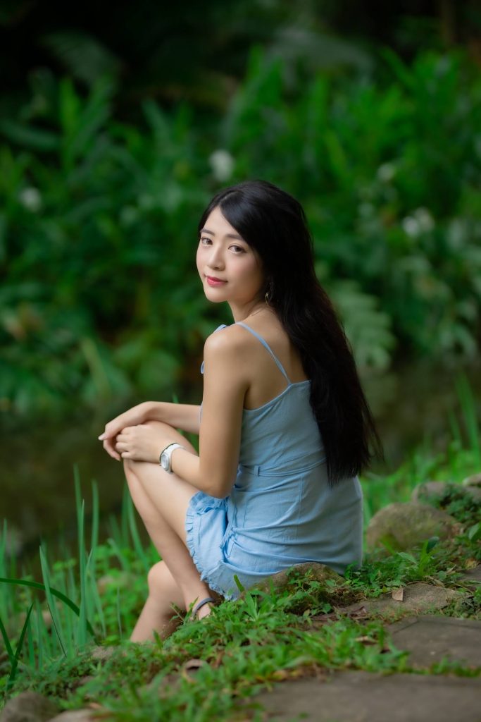 精選街拍攝影 No.064 湘芹 藍吊帶連衣裙涼高美腿 [26P/32MB]插圖4