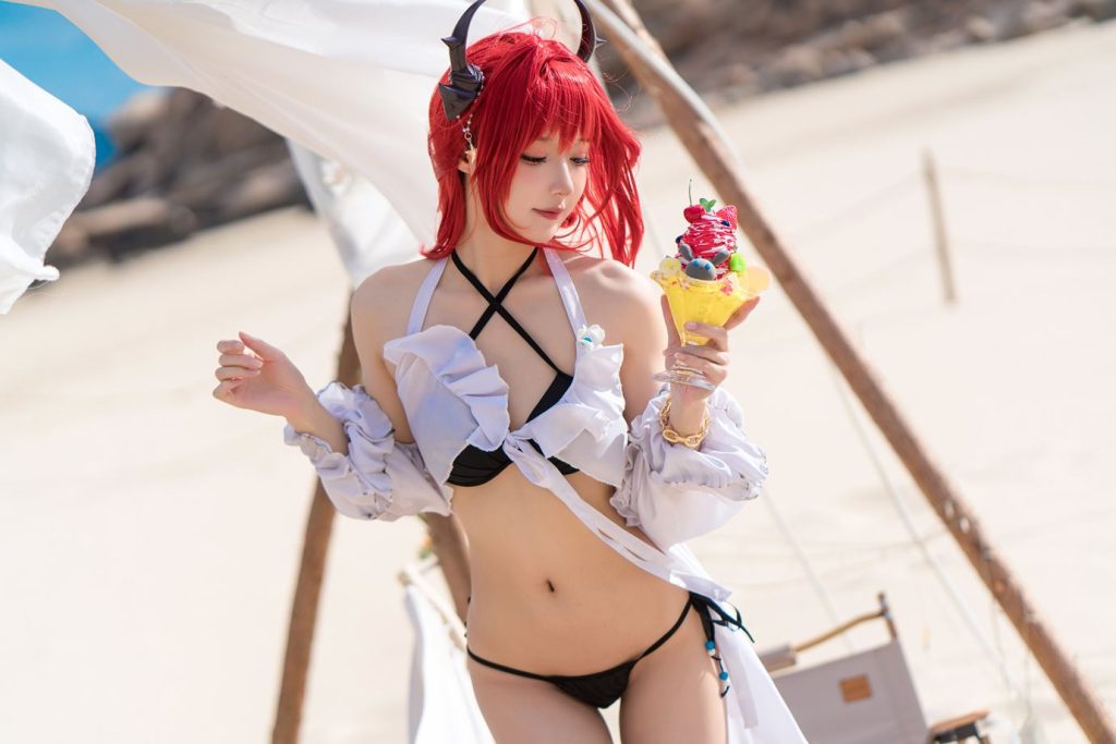 動漫博主阿包也是兔娘 065 明日方舟 史爾特爾泳裝 [50P/943MB]插圖3