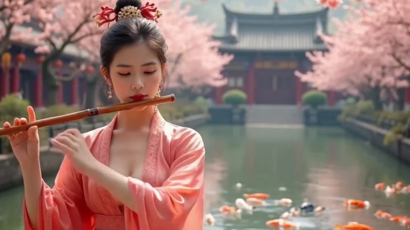 AI Video 008 Relaxing Chinese Guzheng Music – Soothing Sounds for Stress Relief _ Focus[1V/31.3MB]-無料攝影圈