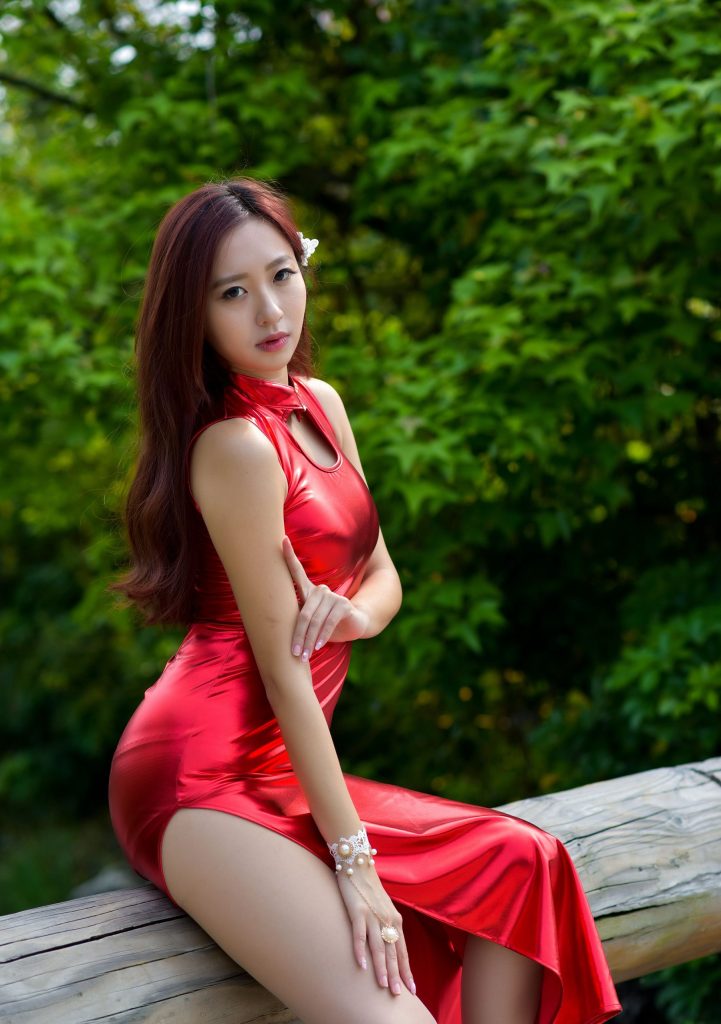 精選街拍攝影 No.102 Ming Ting 名婷 高衩長裙高跟絲襪美腿 [103P/371M]插圖