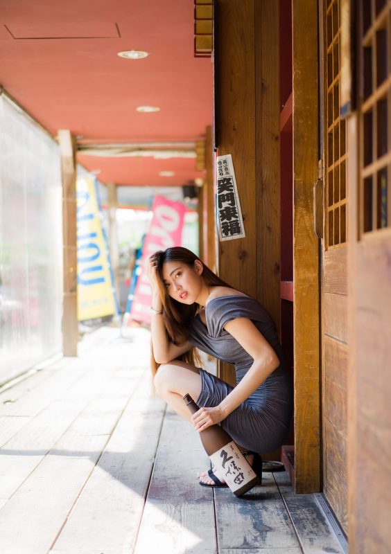 精選街拍攝影 No.121 金允喬 露肩連衣短裙涼高美腿 [54P/133M]-無(wú)料攝影圈