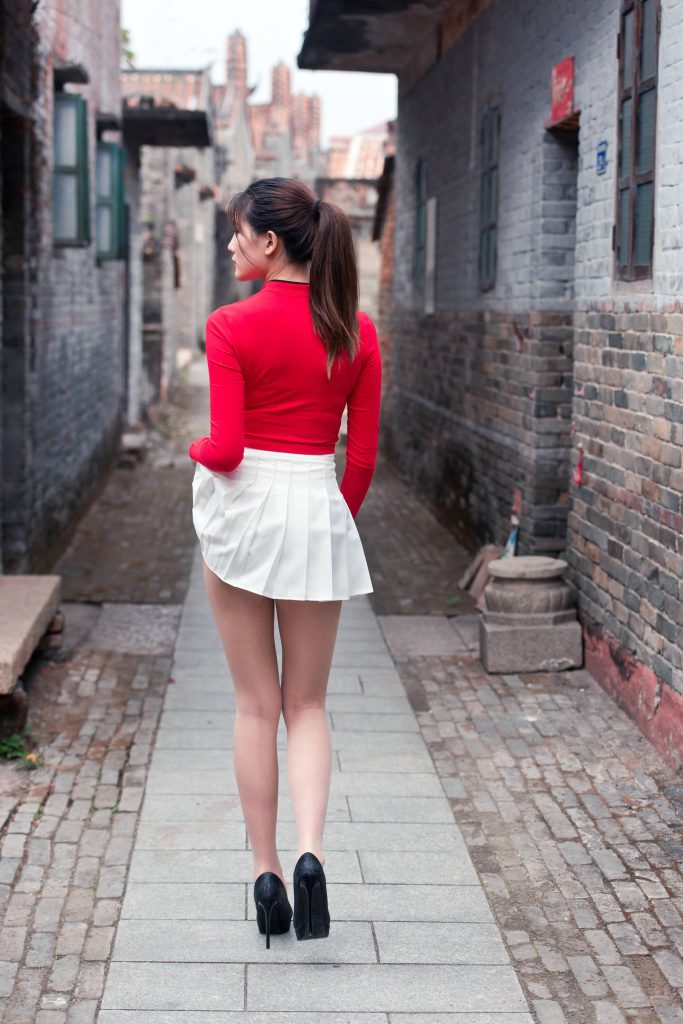 精選街拍攝影 No.175 紅衣白裙極品絲足美女春光鬧古村 2 [101P/82M]插圖2