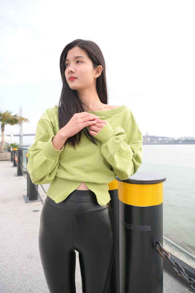 精選街拍攝影 No.192 皮褲-綠衣女孩 4 [99P/99M]插圖1