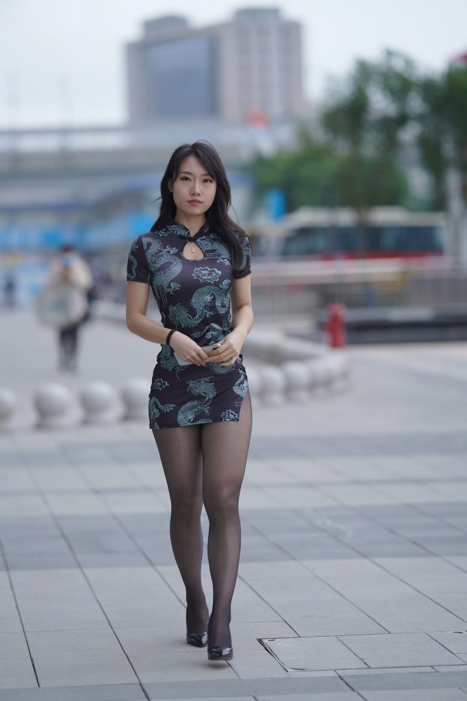 精選街拍攝影 No.198 性感的黑絲改良旗袍（三） [100P/116M]插圖3