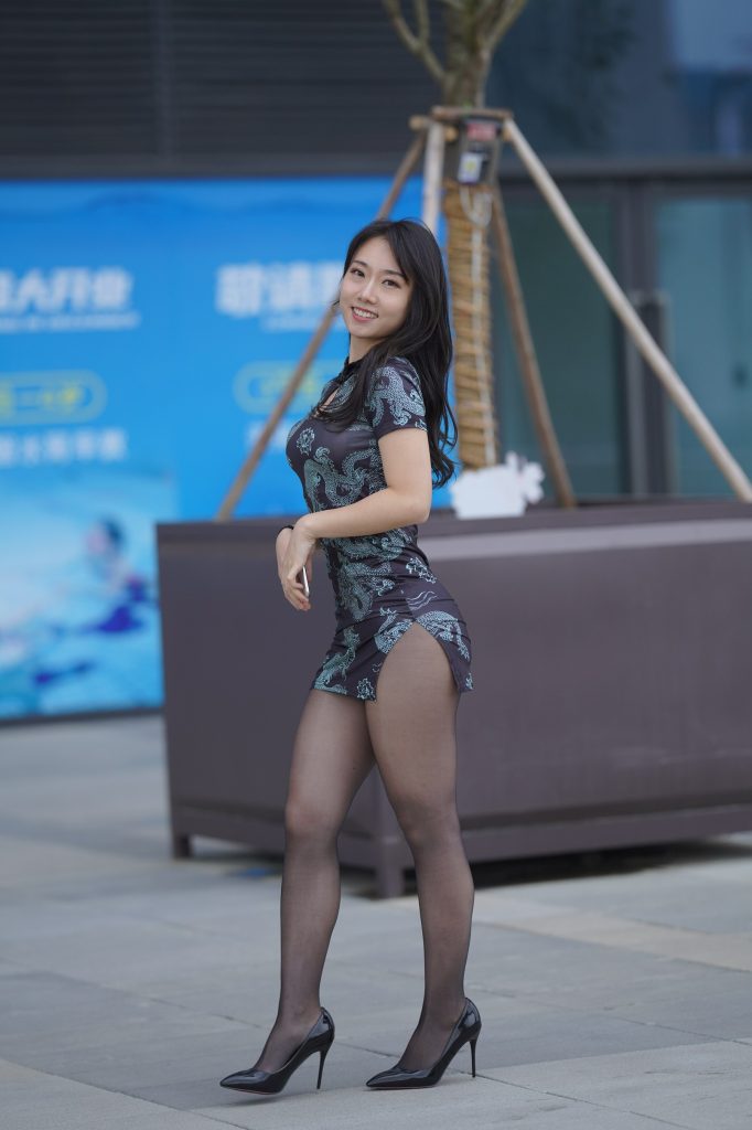 精選街拍攝影 No.199 性感的黑絲改良旗袍（四） [80P/85M]插圖3