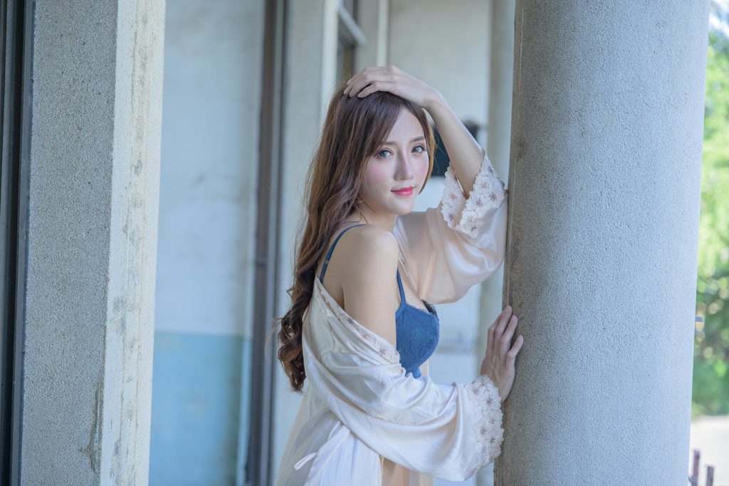 精選街拍攝影 No.200 性感藍(lán)色內(nèi)衣紅高跟美腿 [167P/223M]插圖