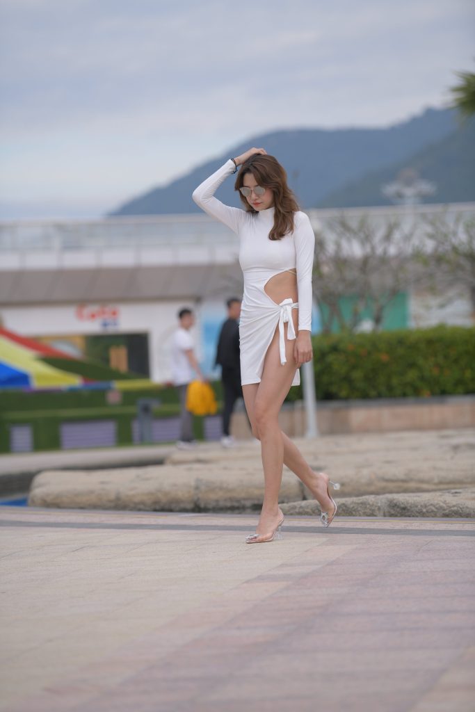 精選街拍攝影 No.203 紅石旅拍攝影作品 海邊白裙長(zhǎng)腿女孩 2 [92P/59M]插圖1