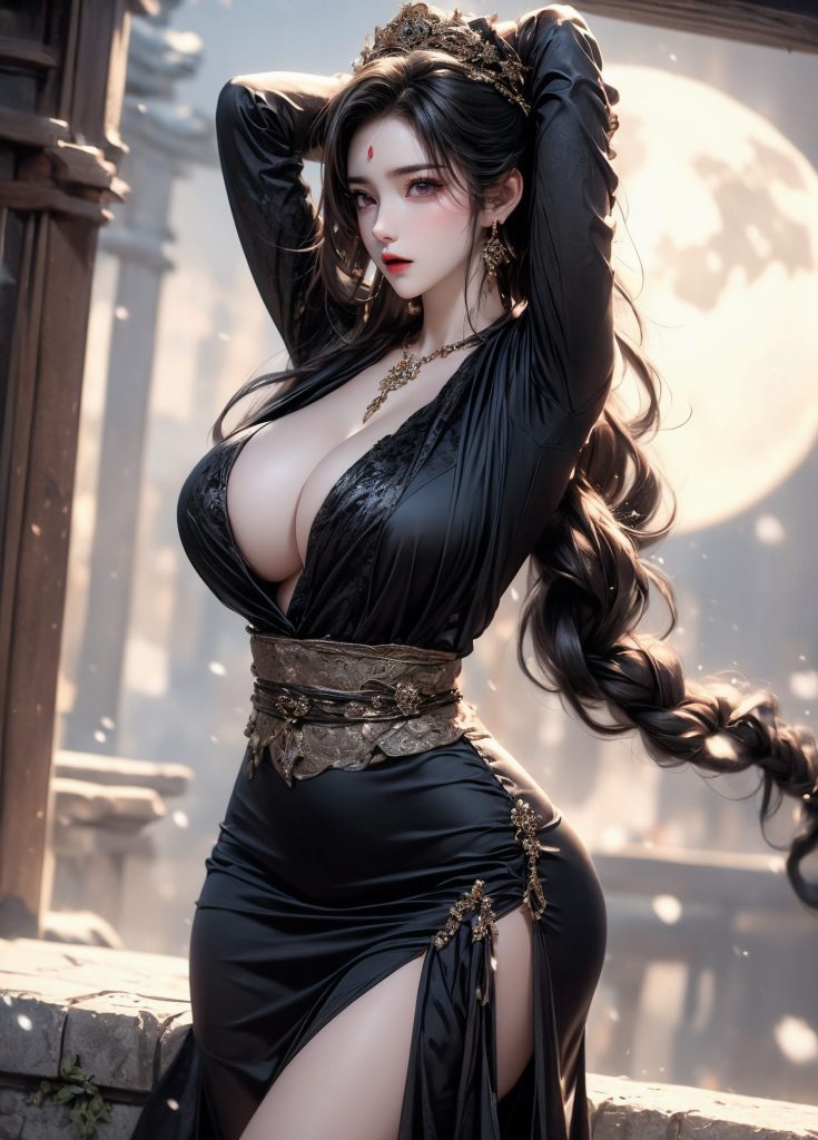 AI繪畫 105 皇城貴妃-黑色衣裙[15P/58.4MB]插圖3