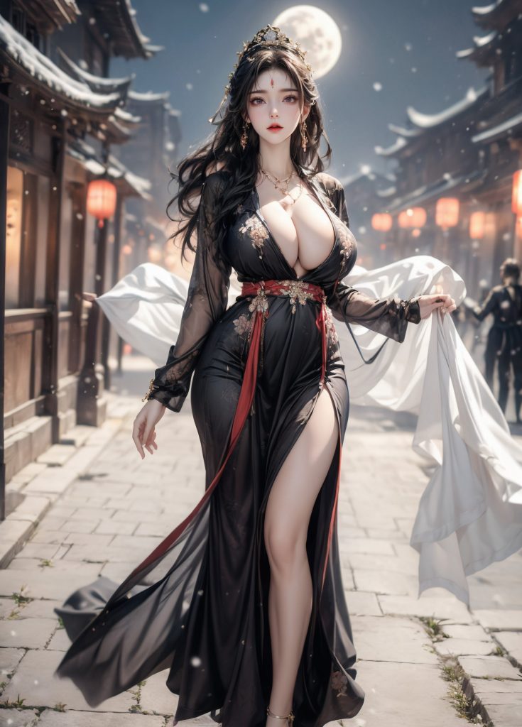 AI繪畫 105 皇城貴妃-黑色衣裙[15P/58.4MB]插圖1