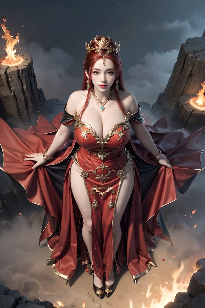 AI繪畫 116 完美世界-曼珠沙華 戶外紅色禮服[116P/539MB]插圖3