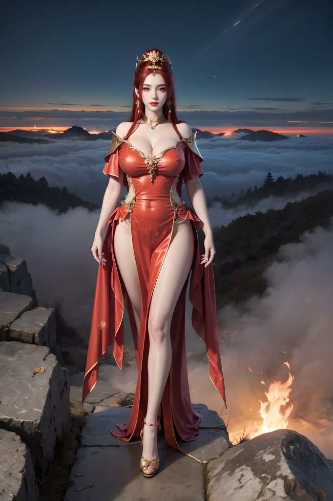 AI繪畫 116 完美世界-曼珠沙華 戶外紅色禮服[116P/539MB]插圖1