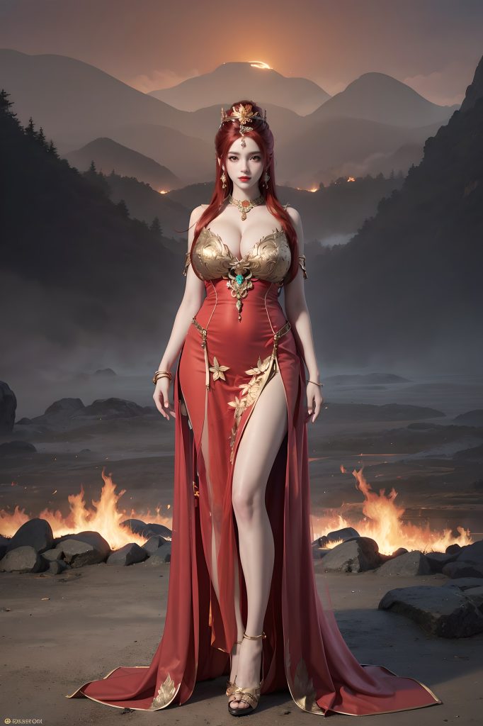 AI繪畫 116 完美世界-曼珠沙華 戶外紅色禮服[116P/539MB]插圖