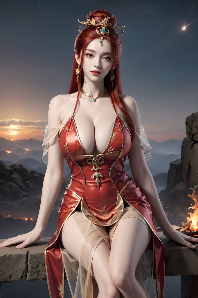 AI繪畫 116 完美世界-曼珠沙華 戶外紅色禮服[116P/539MB]插圖2