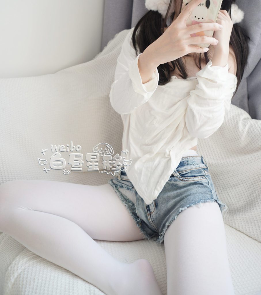 白晝星移 NO.001 – 居家牛仔熱褲白褲襪[26P/77MB]插圖3