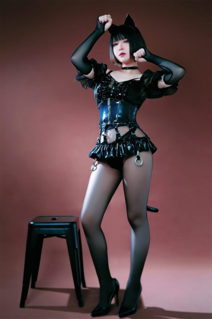 半半子 NO.043 – 黑貓NEKO[55P/2V/484MB]插圖2