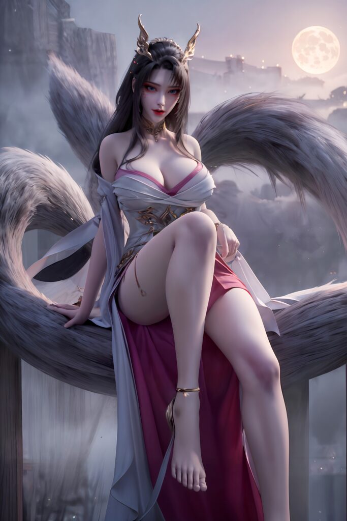 AI繪畫 163 完美世界-天狐仙子 逼真狐尾[33P/110MB]插圖3