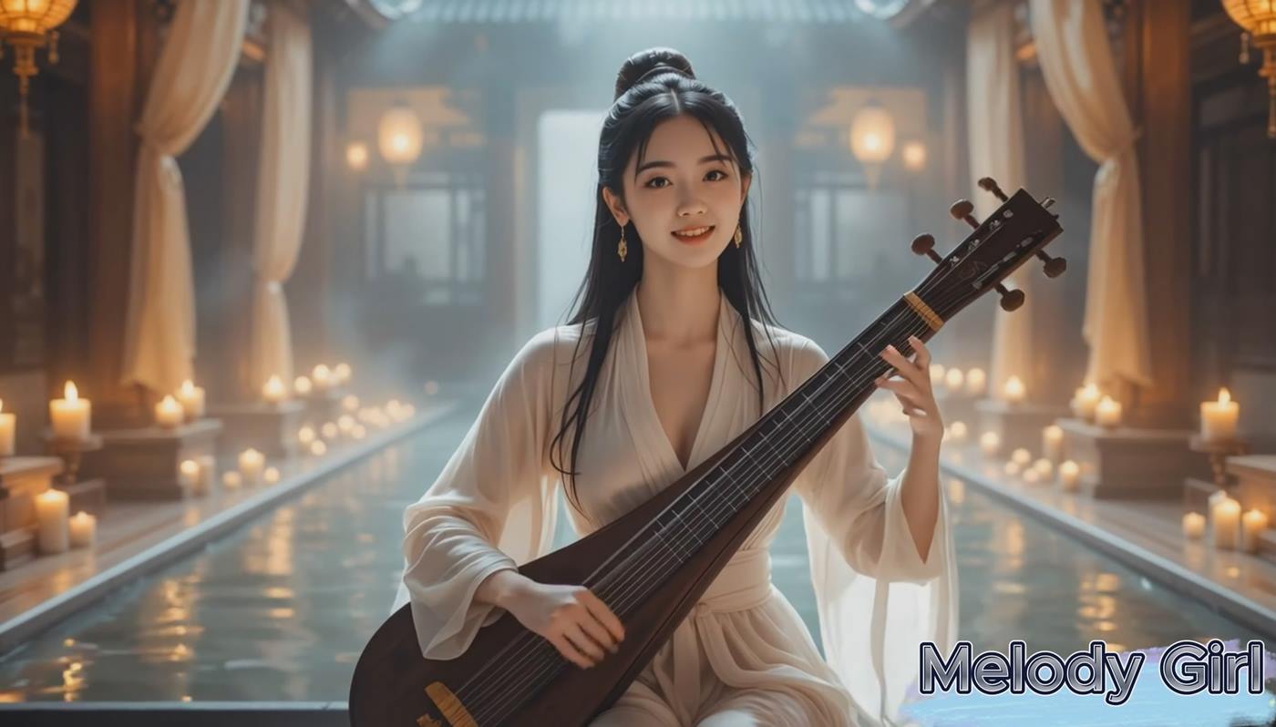 AI Video 038 Graceful Maidens in Imperial Palace ?? Traditional Chinese Guzheng Music[4K/1V/5.09GB]插圖2