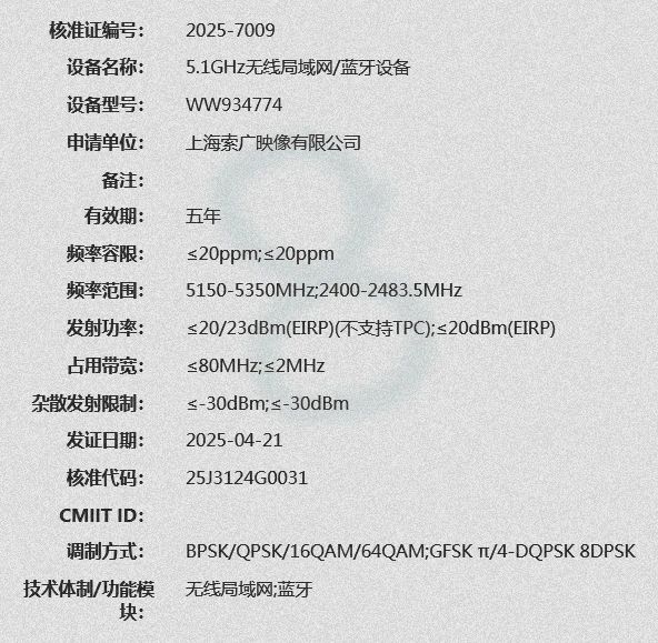 索尼中國注冊新機型：會是FX8還是全新概念型號？-無料攝影圈