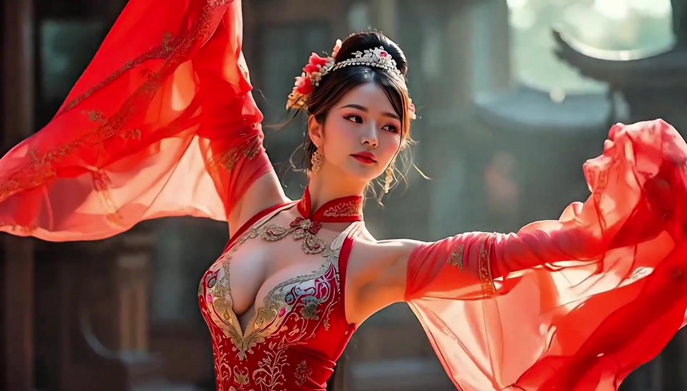 AI Video 023 Beautiful Relaxing Traditional Music _ Dancing _Stress Relief _Relaxation[1V/362MB]插圖3