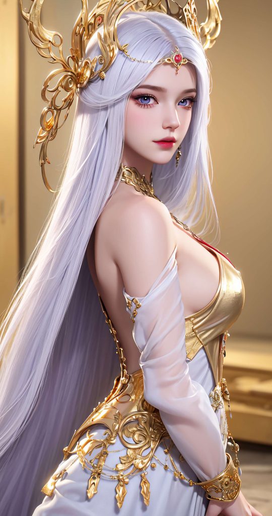 AI繪畫(huà) 238 波塞西金色禮服[34P/148MB]插圖3