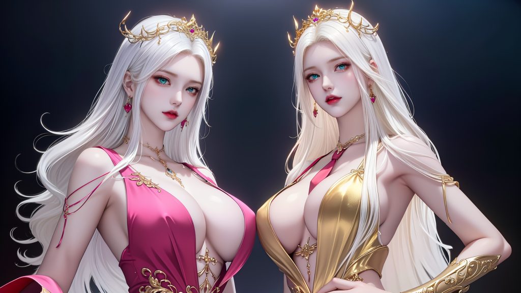 AI繪畫 255 波塞西姐妹花[30P/120MB]插圖1