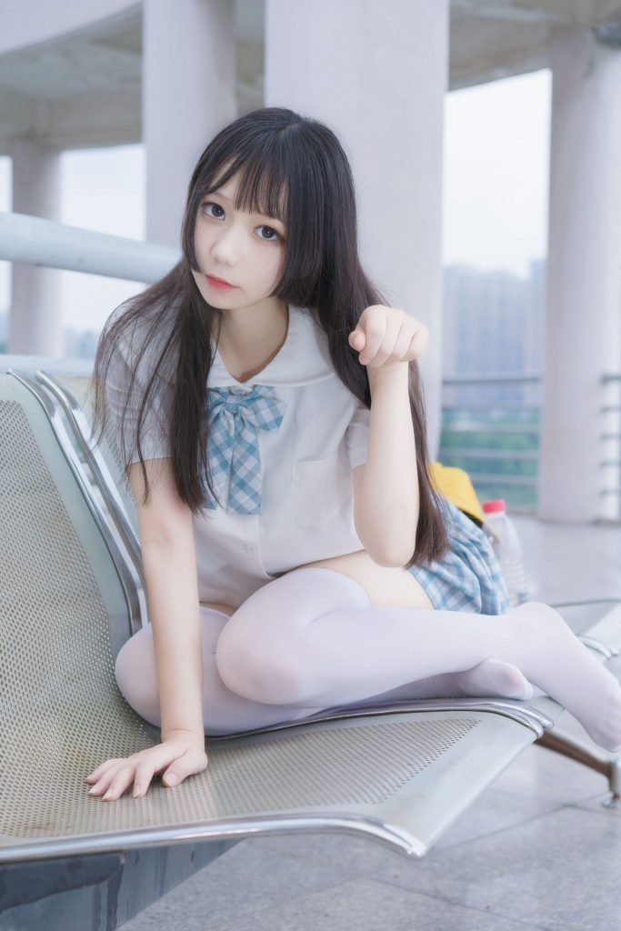 喵糖映畫少女寫真 VOL.015 清新白絲格子裙 [43P/317MB]插圖3