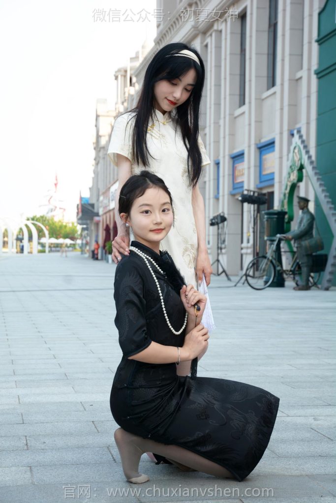 初夏女神 NO.279 柒柒、雙雙 黑白旗袍[140P/1V/5.30GB]插圖2