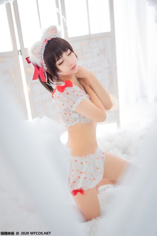 [喵糖映畫(huà)]VOL.155 草莓印花小夜衣 [45P/478M]-無(wú)料攝影圈