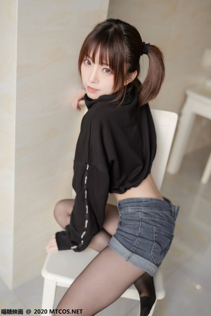 [喵糖映畫]VOL.166 單馬尾黑絲俏皮女孩 [41P/174M]插圖