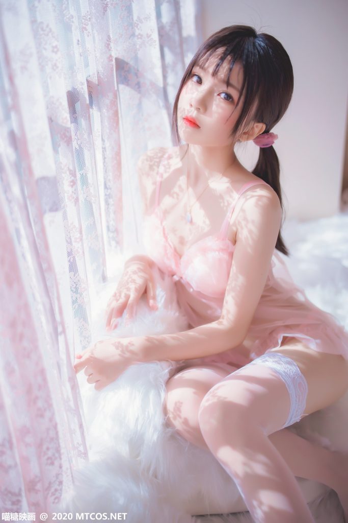[喵糖映畫]VOL.189 窗前粉系輕紗 [30P/753MB]插圖1
