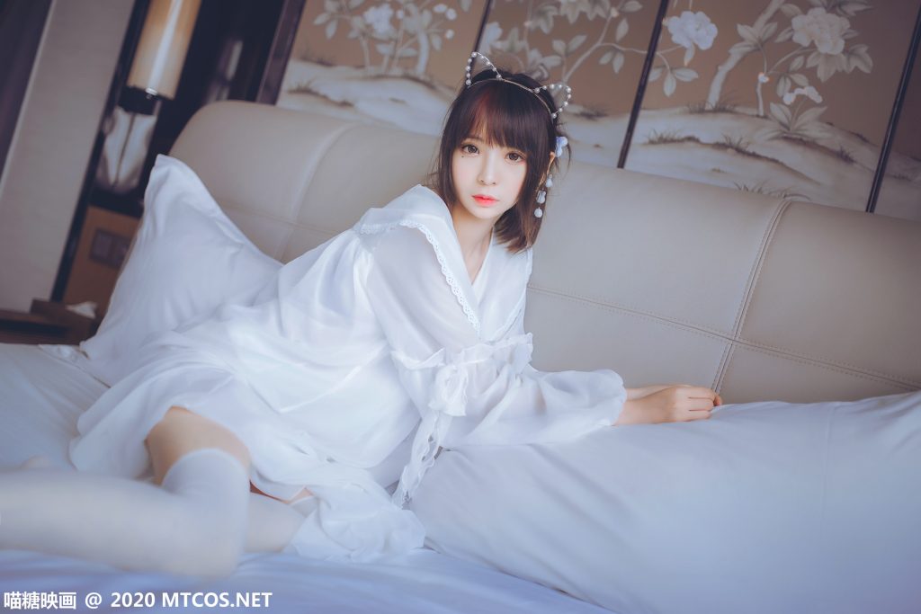 [喵糖映畫]VOL.204 純純的白絲睡裙 [24P/243MB]插圖3