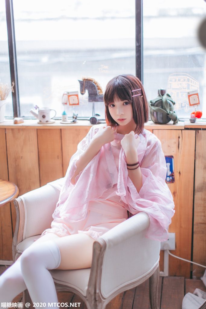 喵糖映畫 VOL.250 粉色披紗白絲少女 [20P/278MB]插圖1