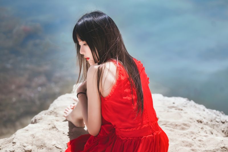 [喵糖映畫]VOL.372 海邊紅裙 [25P/461MB]-無料攝影圈