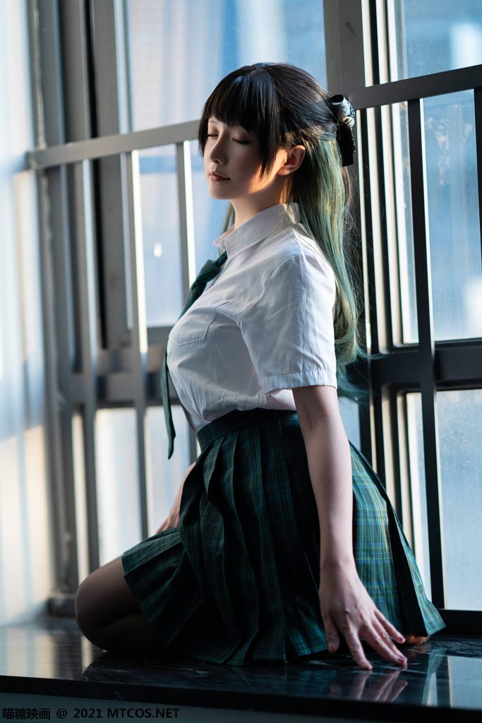 [喵糖映畫]VOL.435 綠色黑絲JK [20P/90MB]插圖1