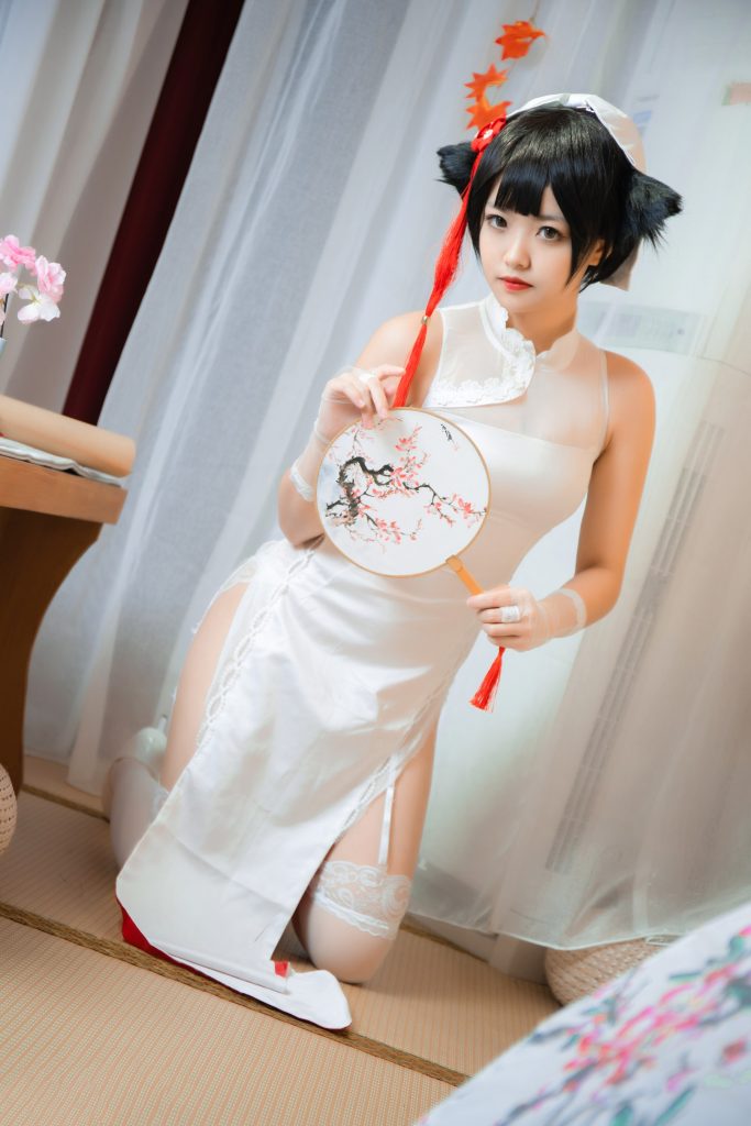 [喵糖映畫(huà)]VOL.448 高雄白絲旗袍 [34P/361MB]插圖1