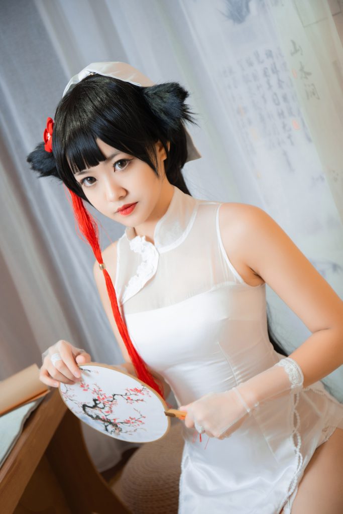 [喵糖映畫(huà)]VOL.448 高雄白絲旗袍 [34P/361MB]插圖