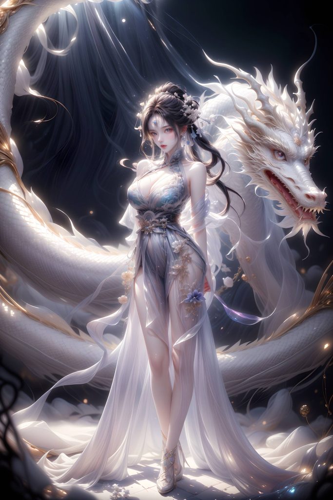 AI繪畫 428 白龍和少女[110P/1.01GB]插圖3