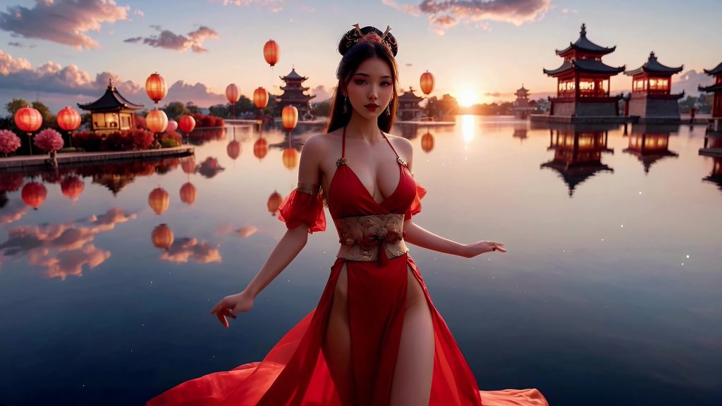 AI繪畫 464 The Scarlet Geisha_ Passion in Every Step[20P/1V/239MB]插圖1