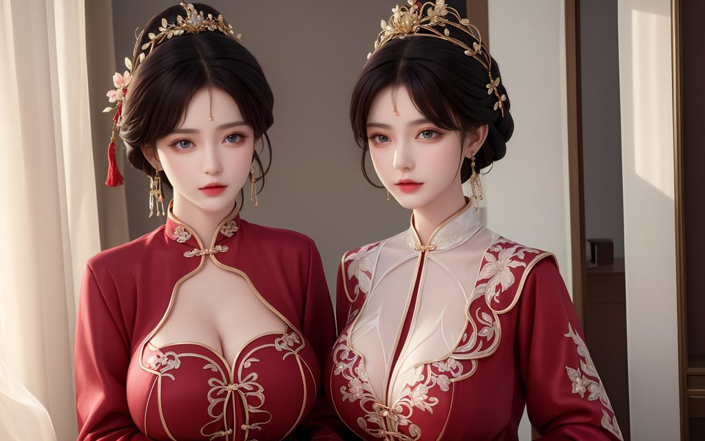 AI繪畫 486 新娘姐妹花[46P/409MB]插圖