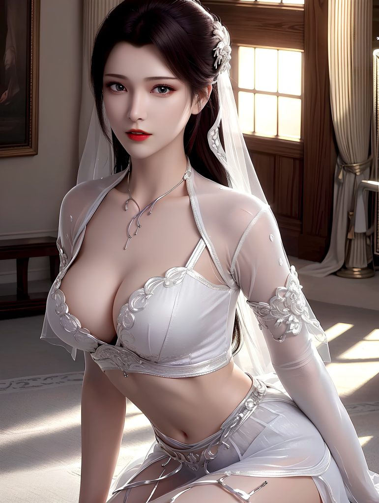 AI繪畫 490 云韻白色婚紗[34P/845MB]插圖2