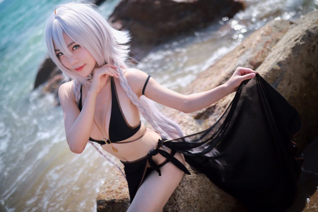 抖娘-利世 028 黑貞德泳裝[40P/136MB]插圖1