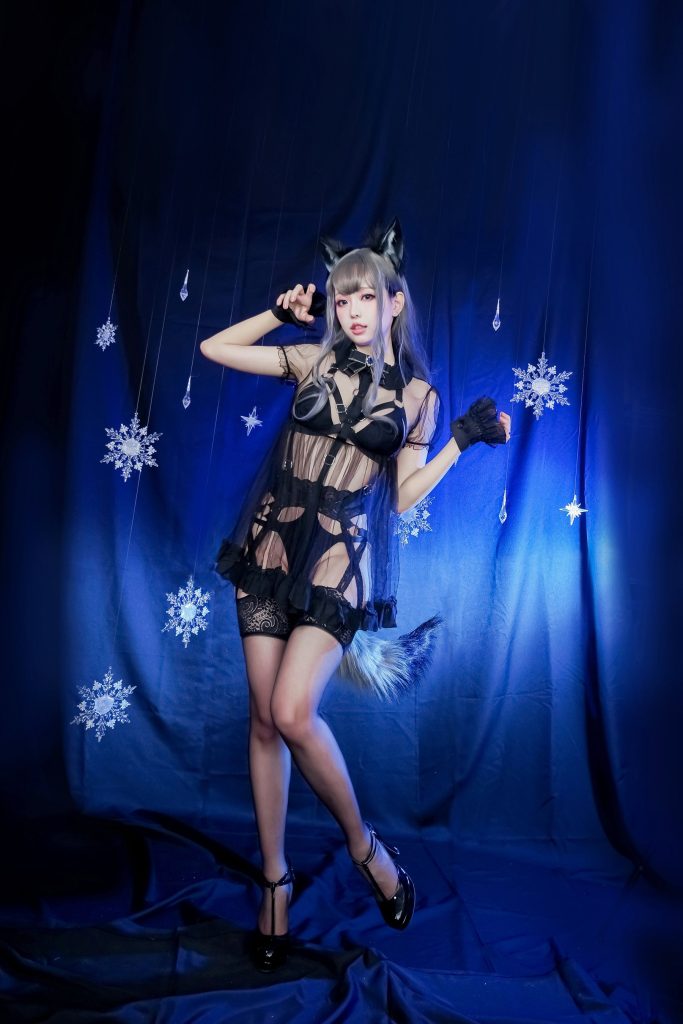 Ely_eee(ElyEE子) NO.030 – 灰太狼-黑色透視[24P/9V/171MB]插圖