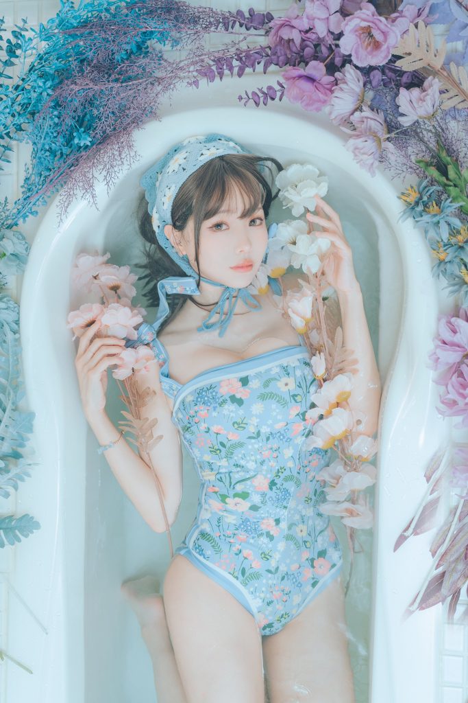 Ely_eee(ElyEE子) NO.112 – 復古水藍花[38P/89MB]插圖